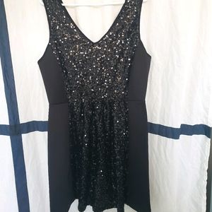 Forever 21 plus 2x Forever XXI black sequin dress